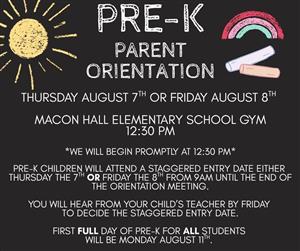 Pre-K Orientation